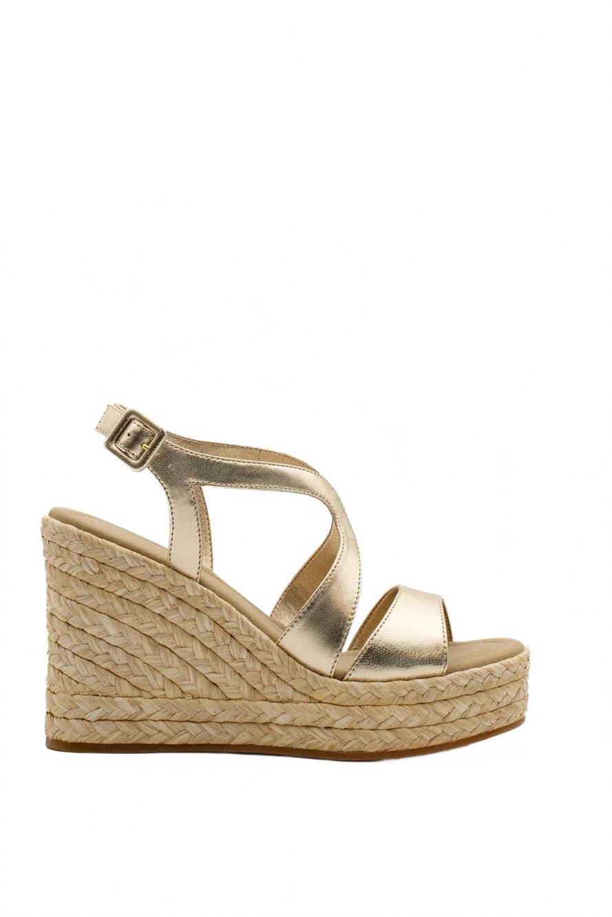 NEW PALOMA BARCELO women's palomitas fauna platform espadrille wedge in platino